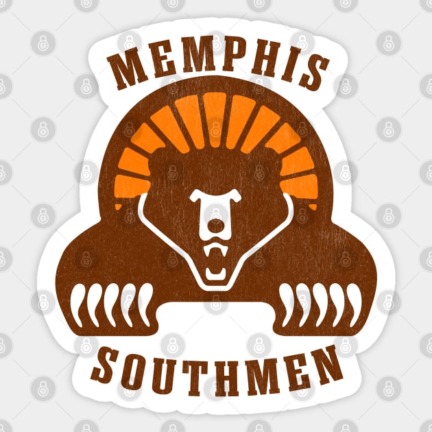 Defunct Memphis Southmen WFL Football 1975 Sticker by LocalZonly